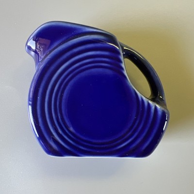 Fiesta Mini Disk Pitcher Cobalt Syrup ~ Creamer 5 oz