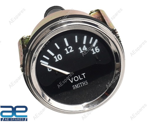 Smiths Replica Ancillary Battery Voltmeter Volt Gauge Chrome Rim 52mm S2u - Picture 4 of 6