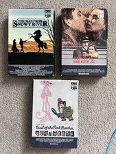 Lot Of 3 Betamax CBS Fox Drawer Box Eye Of The Needle Snowy River Pink Panther