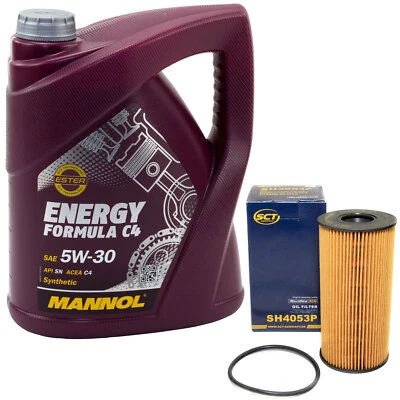 Motoröl Set 5 Liter + Ölfilter für Nissan X-Trail Qashqai Renault Megane III