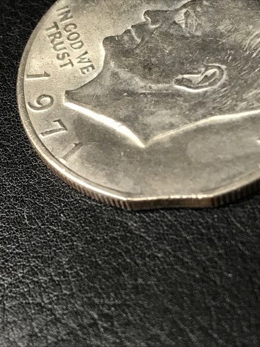1971 Ike Dollar Clipped Planchet Error Eisenhower $1 One Dollar Error Coin - Picture 4 of 7