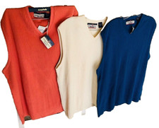 NWT AMERICAN CLASSICS MEN'S SOLID COLOR COTTON RIBBED KNIT VEST SLEEVELESS TOP