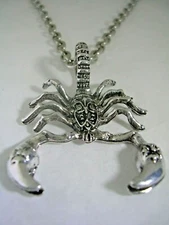  SCORPION PENDANT WITH A CHAIN IN STAINLESS STEEL ALL HIGH POLISHED