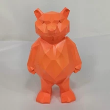 Jimmy Choo x YK Jeong Bear Figurine Neon Orange 8.75” Tall