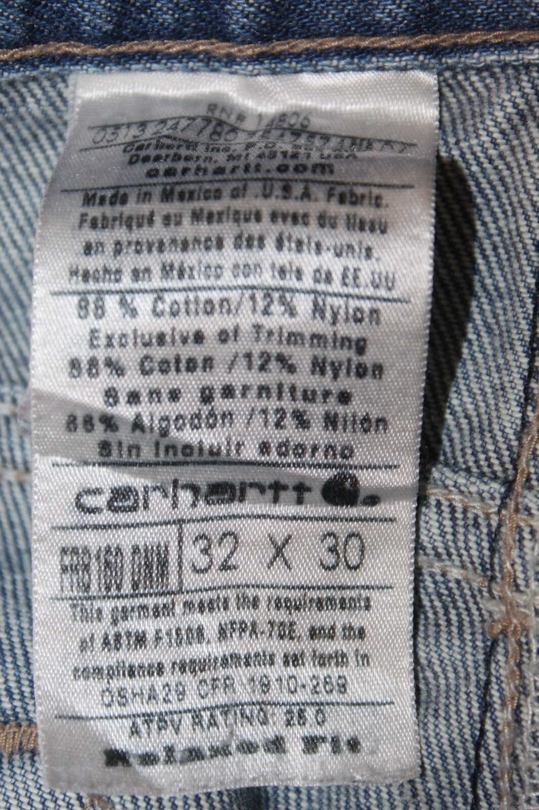 LOT of 7 CARHARTT (FR) Fire Resistant CAT 2 ATPV Rating Jeans Various