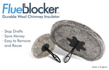 Round Flueblocker Chimney Draft Stopper, Wool...