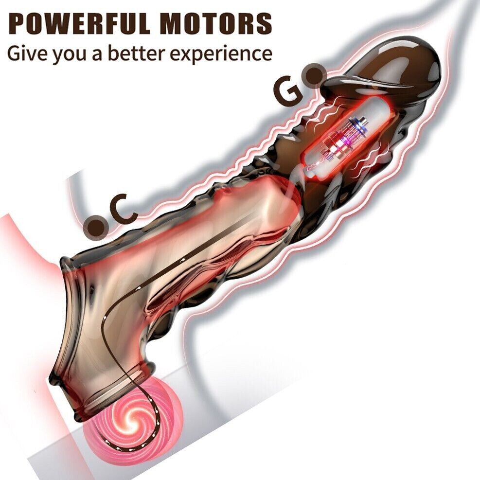 Male Cock-Girth-Enlarger-Enhancer-Penis-Extension-Extender-Sheath-Sleeve-Men Big