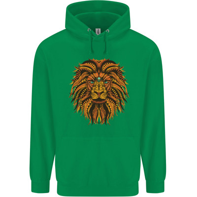 Mandala Art Lion Herren 80% Baumwolle Hoodie