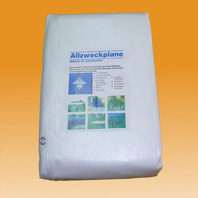 AQUAGART Gewebeplane 8m x 12m 260g Bootsplane Abdeckplane Allzweckplane Plane Teich-folie