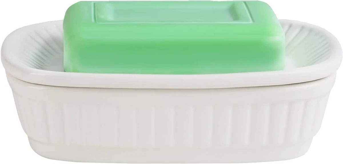 Soap Dish With Drain, Bar Soap Holder, Double-layer Soap, Plastic