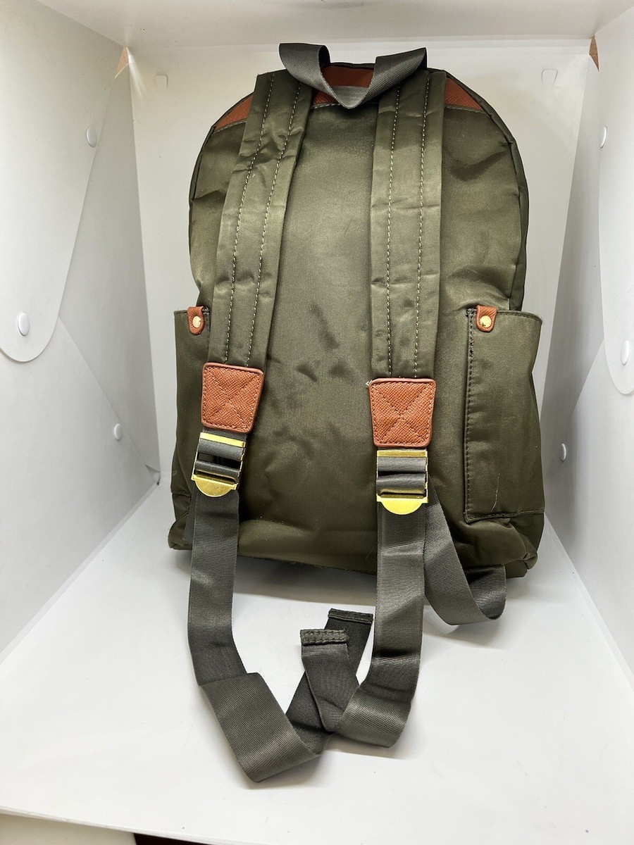 Adrienne Vittadini Studio Olive Fashion Backpack ADRIENNE VITTADINI Olive Nylon Backpack | eBay main image 2