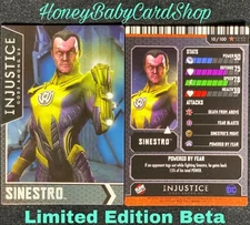Injustice Arcade Limited Edition Beta Card 10 Sinestro Out of Print