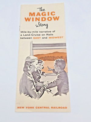 New York Central Railroad Company Magic Window Story Rails East And West Booklet