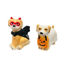 Halloween Puppy Dog Costumes Salt & Pepper Shakers Set
