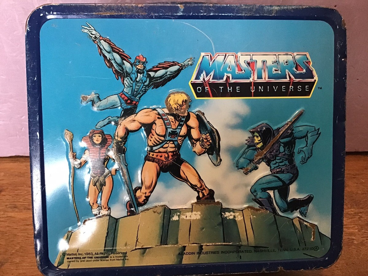 Vintage 1983 Masters Of The Universe Metal Lunchbox With Thermos