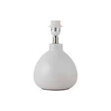 Modern White Ceramic Table Lamp Bedside Light Base for 25cm Diameter Shade