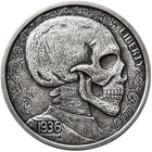 1 oz Hobo Nickel 999 Silver Skulls & Scrolls w/COA
