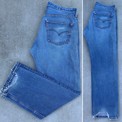 Vintage Levis 501 Jeans Button Fly Made In USA Size W38 L32 Vintage Levis 501 Jeans Button Fly Made In USA Size W38 L32