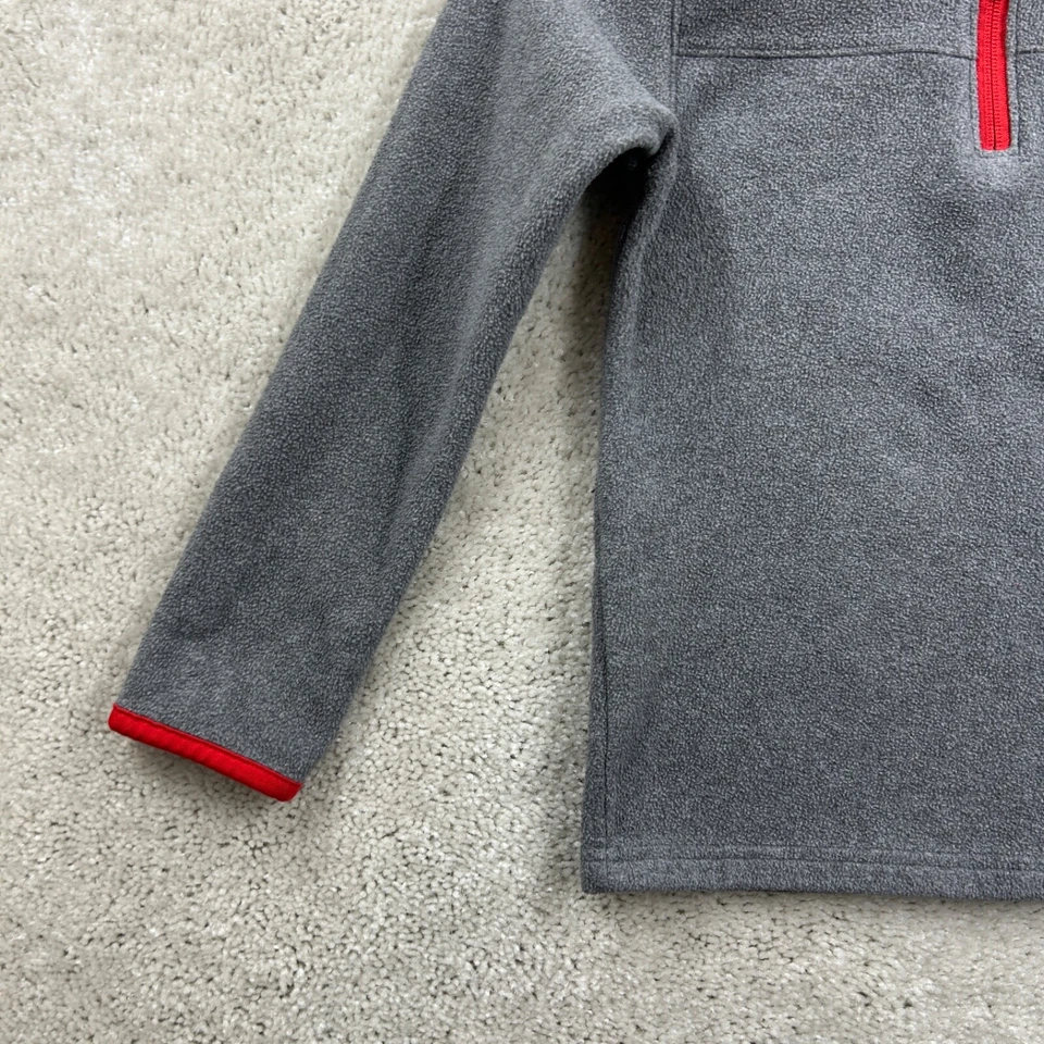 Suéter polar Under Armour para niños talla 6 gris T cremallera manga larga rendimiento Foto 2 de 4