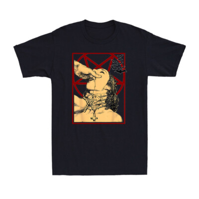 Choke Me Satan Unholy Nun Sexy Gothic Evil Funny Vintage Men's T
