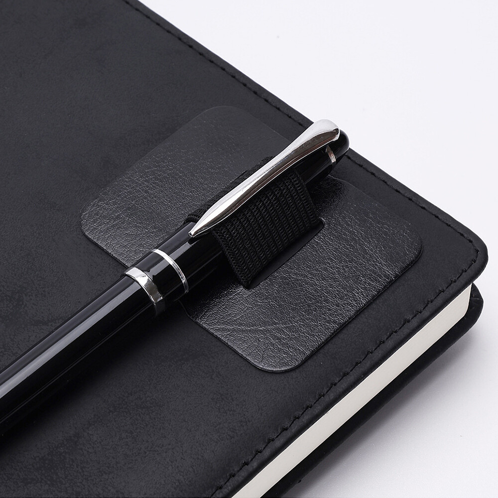 3X PU Leather Pen Holder Clip Selfadhesive Pencil Elastic Loop