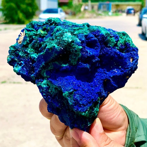 1.92LB BEST Natural Azurite/Malachite crystal minerals specimens - Picture 19 of 23
