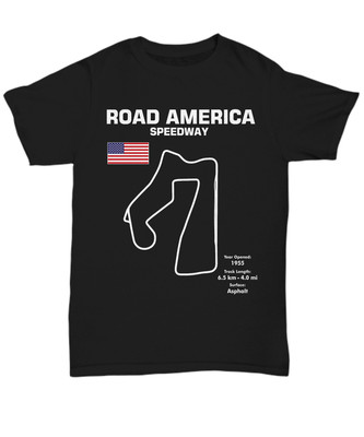 Road America Speedway Track Outline shirt - Unisex Tee