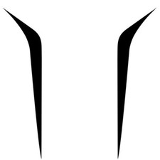 2x Hood Racing Stripes Auto Graphic Decal Vinyl Car Truck Accessory Black