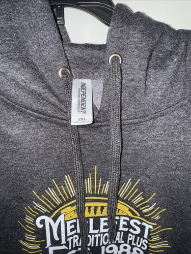 MERLEFEST MUSIC FESTIVAL GRAY SWEATSHIRT HOODIE XXL - Picture 2 of 4