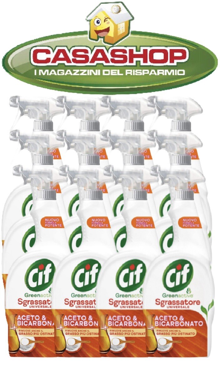 Offerta 12x Cif Sgrassatore Universale Aceto e Bicarbonato 650ml Prezzo