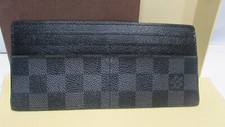 Louis Vuitton Card Holder Damier Graphite Long Black