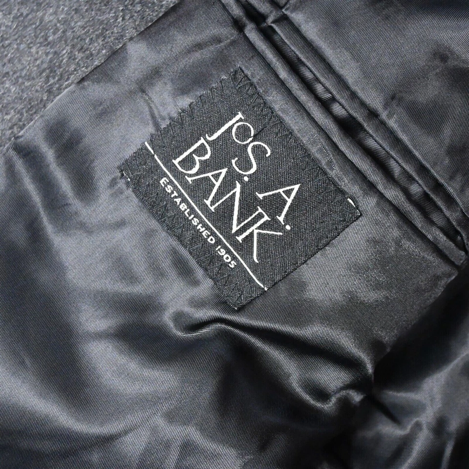 Chaqueta Blazer Abrigo Deportivo Jos A Bank 44L Gris Gordon 100% Cachemira Para Hombre Foto 4 de 4