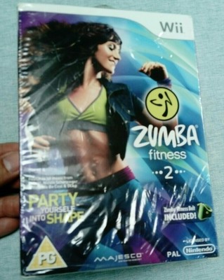 Zumba 2 Fitness Wii - Bundle Pack mit Gürtel Zubehör NEU & VERSIEGELT (BOX SQUASHED