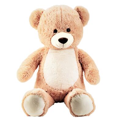 XL Teddybär Bär 80 cm groß heller Bauch Hellbraun Kuscheltier Teddy Kuschelbär