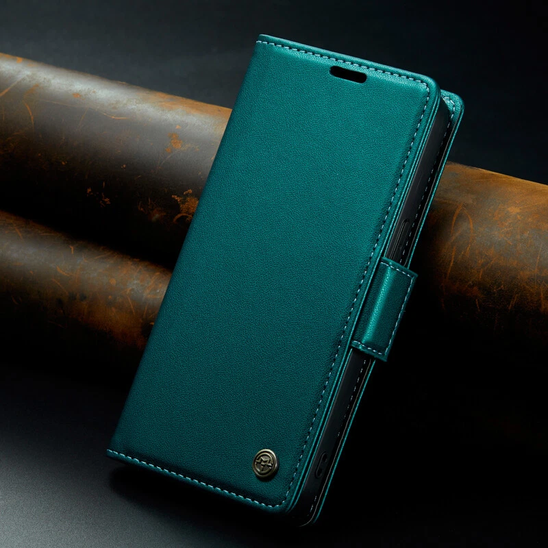 Leather Wallet Case Card Flip Phone Cover for iPhone 16e/15/14/13/12/11 XR SE 8 - Image 3 of 4