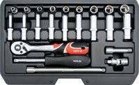 SteckschlÜSselsatz Ratschenkasten XS 1/4 Zoll TYP2 23-Teilig Yato YT-14451