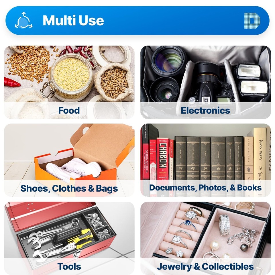 100g Rechargeable Silica Gel Packets 25 Pack Moisture Absorbers for