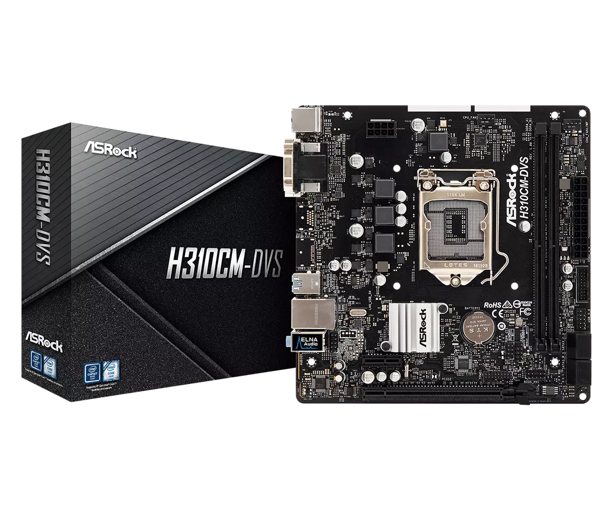 Asrock Intel H310CM DVS LGA 1151 Socket H4 Micro ATX DDR4 SDRAM