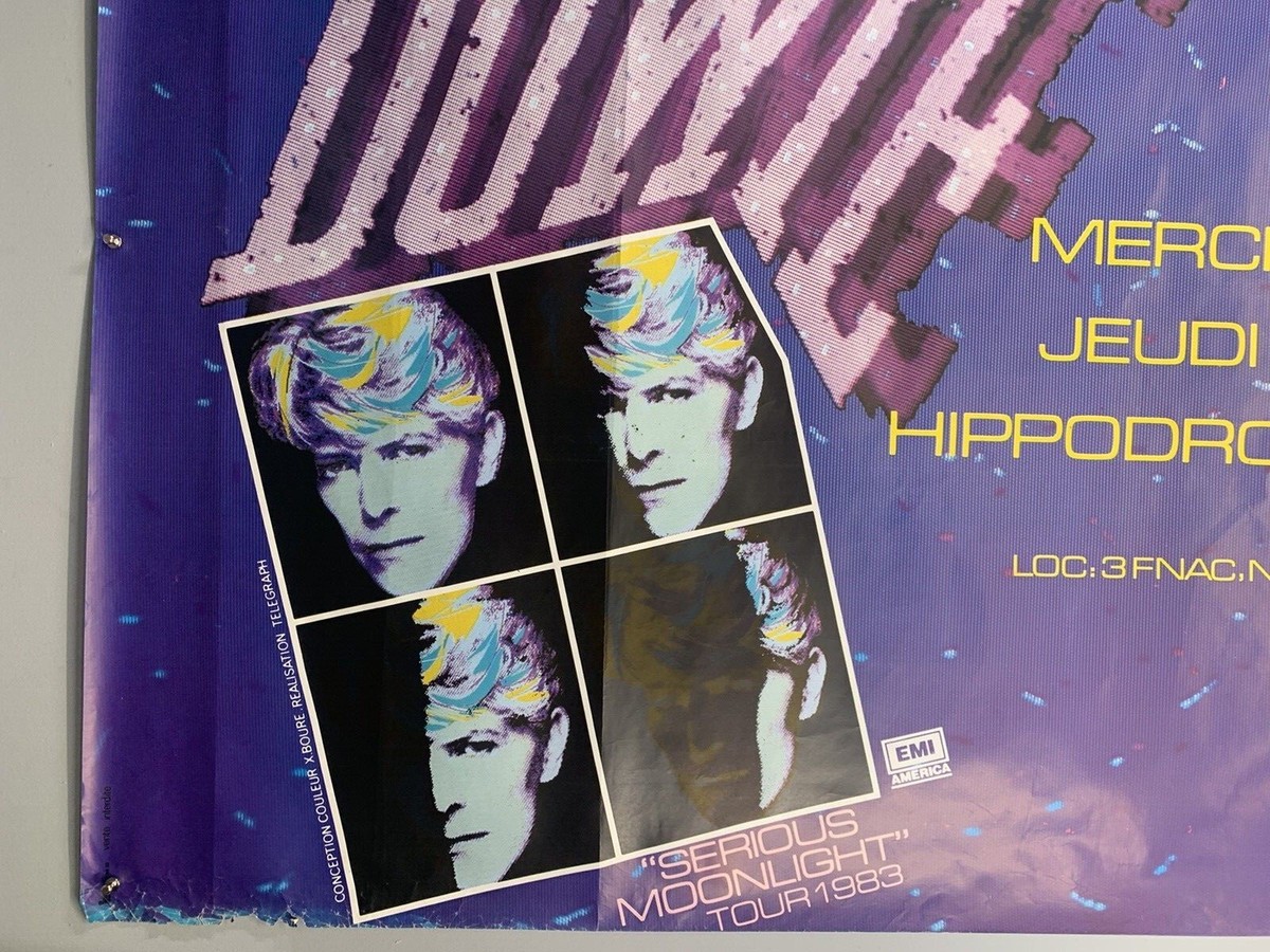 David Bowie フレイム　ピクチャー David Bowie Poster Original Promo Serious Moonlight Tour