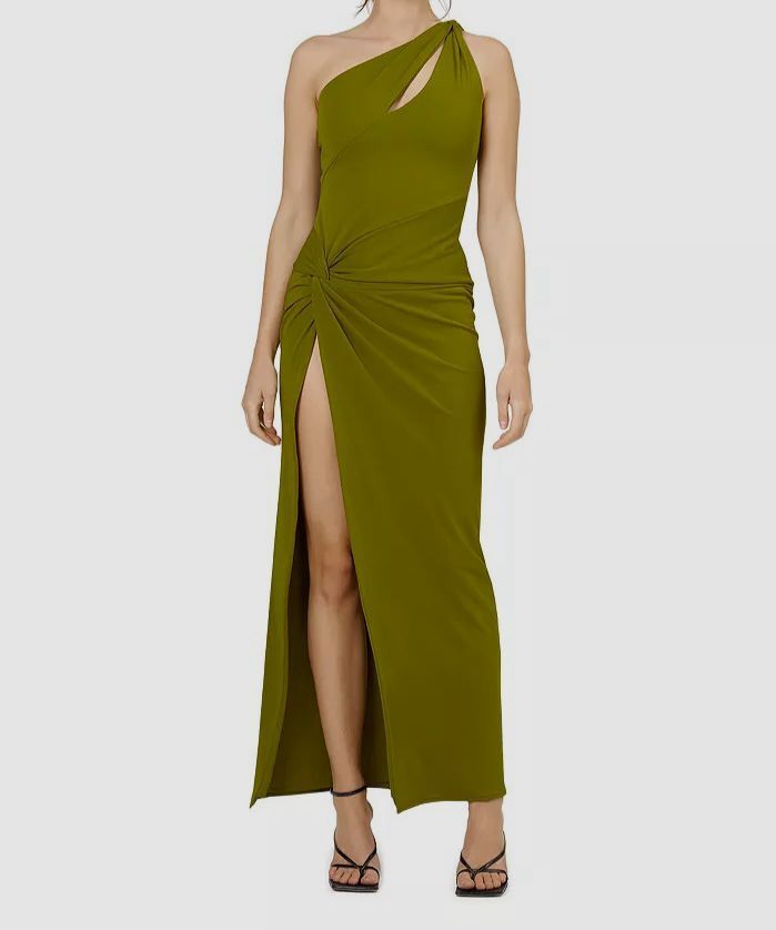 $545 Nicholas Women's Green Kinley Twisted High Slit Sleeveless Dress Size 14 $545 Nicholas Women's Green Kinley Twisted High Slit Sleeveless Dress Size 14