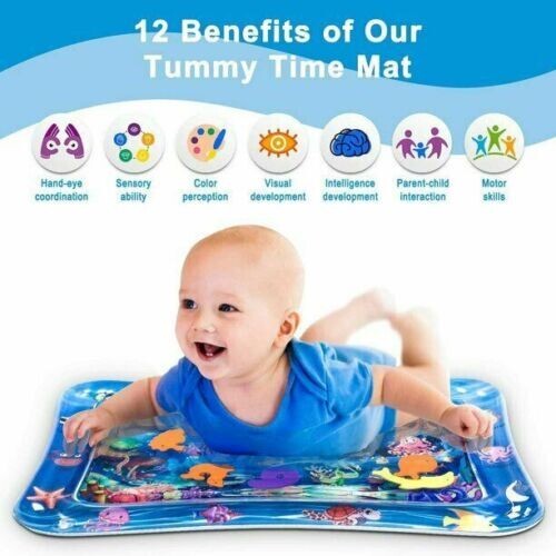 Inflatable Tummy Time Mat Baby Water Play Infants and Toddlers - Picture 4 of 4