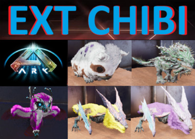 ARK ASA PVE Extinction Chibi Snow Owl Mana Managarmr Gasbags Velonasaur