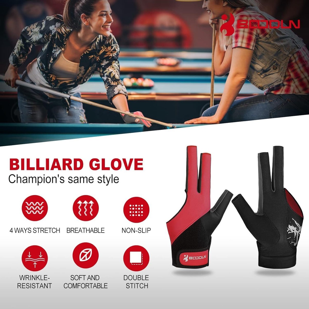 Gant et Billard Main Gauche, Gants Snooker Cue Shooter Spandex Noir, Accessoires de Billard pour Homme et Femme Gant et Billard Main Gauche, Gants Snooker Cue Shooter Spandex Noir, Accessoires de Billard pour Homme et Femme