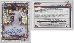 2021 Bowman Chrome Prospects Speckle Refractor /299 Aaron Sabato #CPA-AS Auto