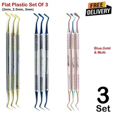 Dental Flat Plastic Filling Instruments Composite Blue Tips Restoration