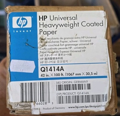 HP Q1414A Universal Heavyweight Coated Paper, 42'' X 100ft  (1067mm X 30.5 m)