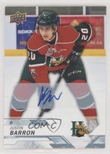 2018-19 Upper Deck CHL Auto Justin Barron #91 Auto lt5