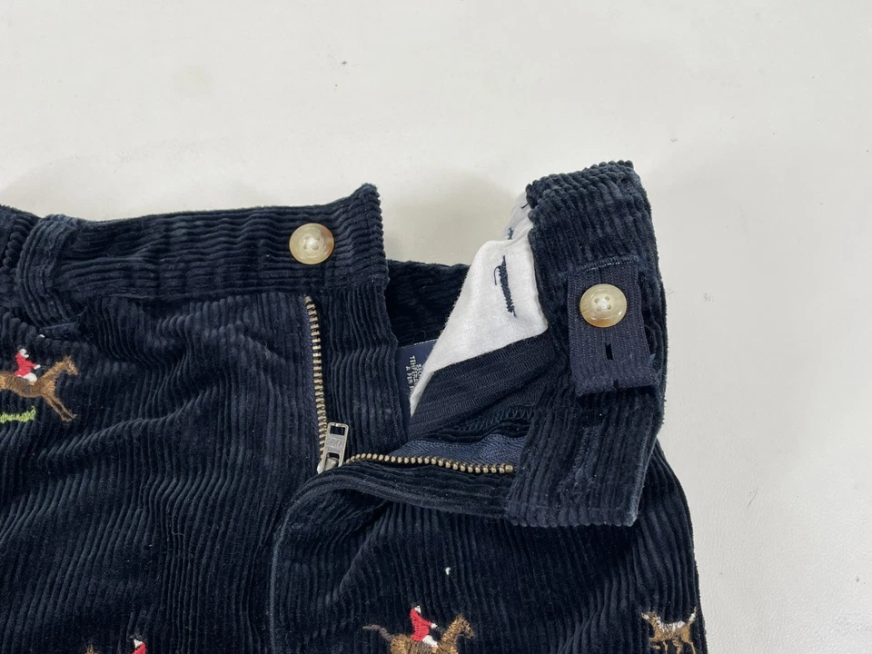 Ralph Lauren Embroidered Corduroy Skirt Girls Size 6 Blue All Over Equestrian - Image 3 of 4