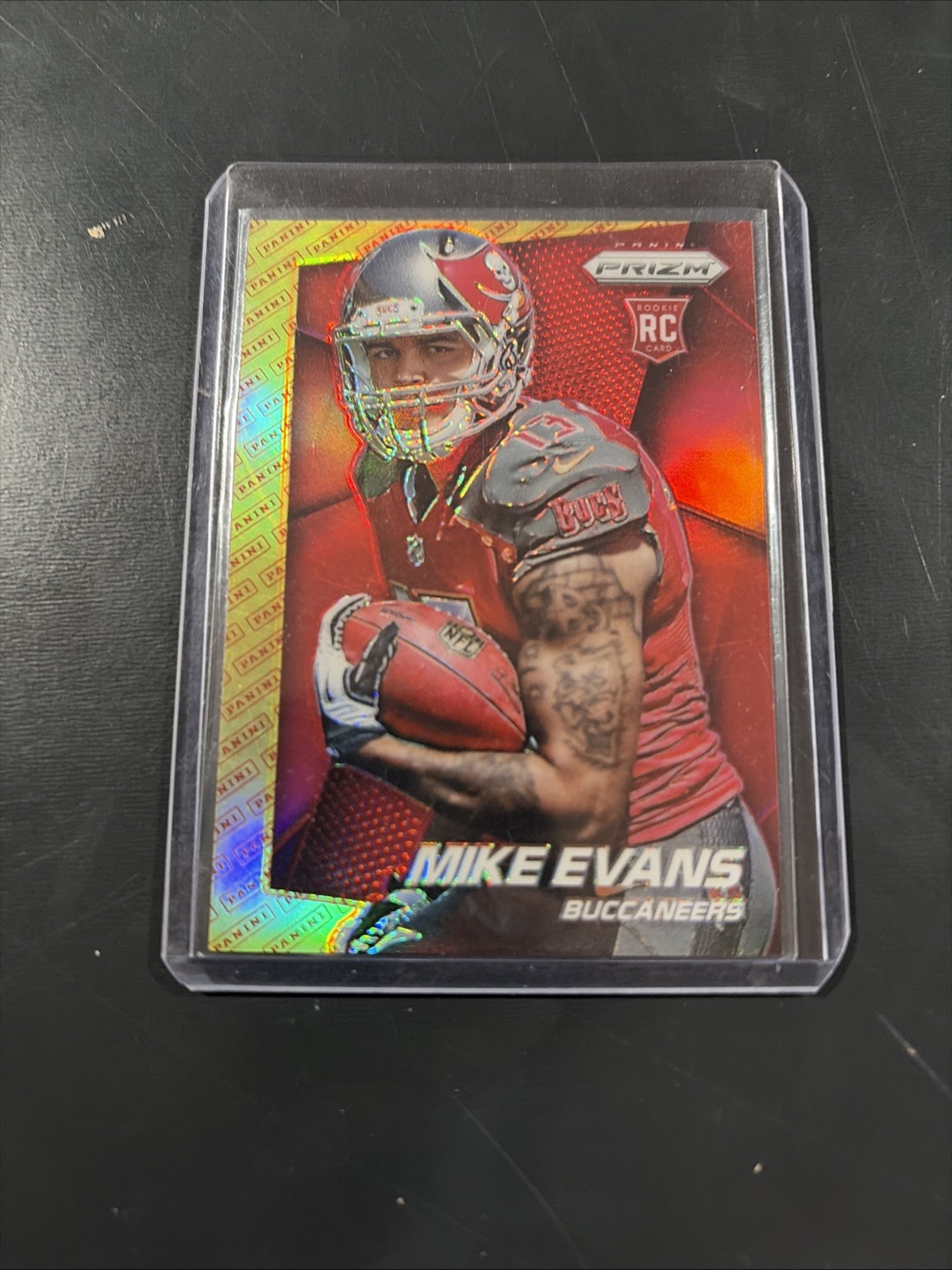 2014 Panini Prizm Mike Evans Panini Logo Left Hand SP #216