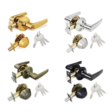 Premier Lock Entry Lever Door Knob & Deadbolt Combo Lock Set Keyed Alike
